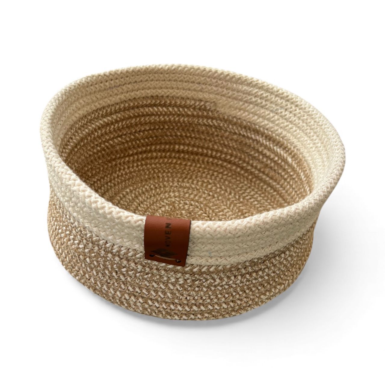 Handmade Woven Cotton round basket