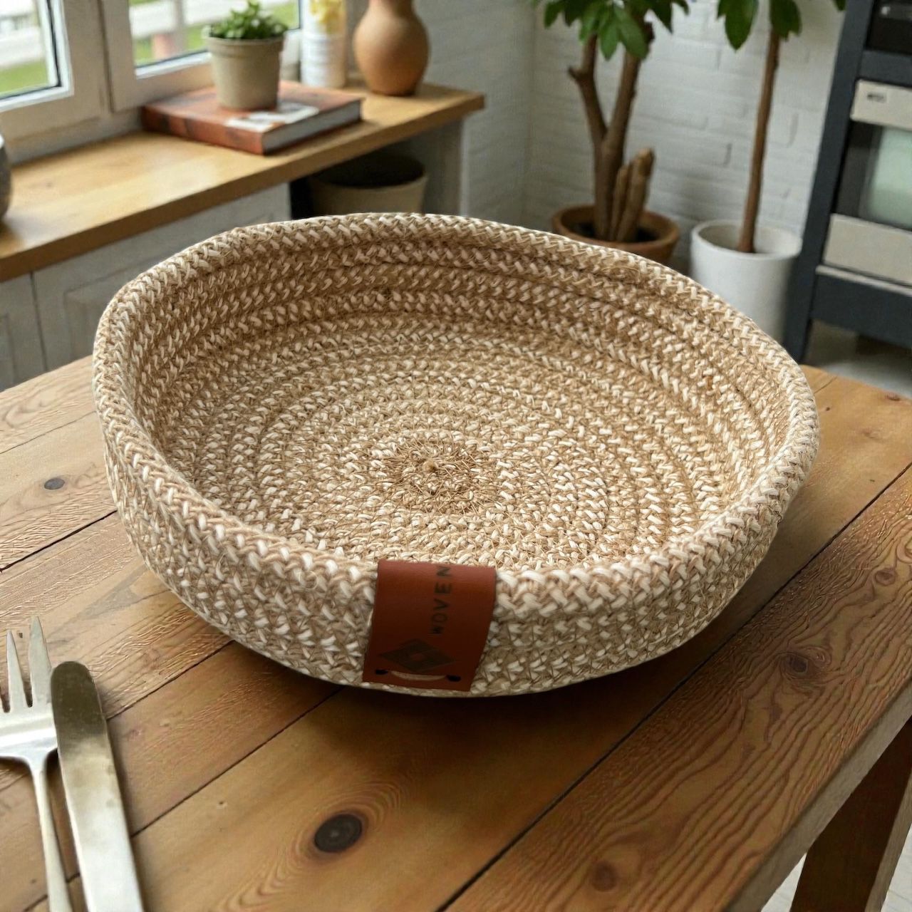 Handmade Woven Cotton small round plate