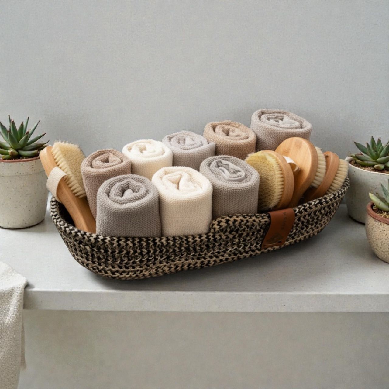 Handmade Woven Cotton oval plate