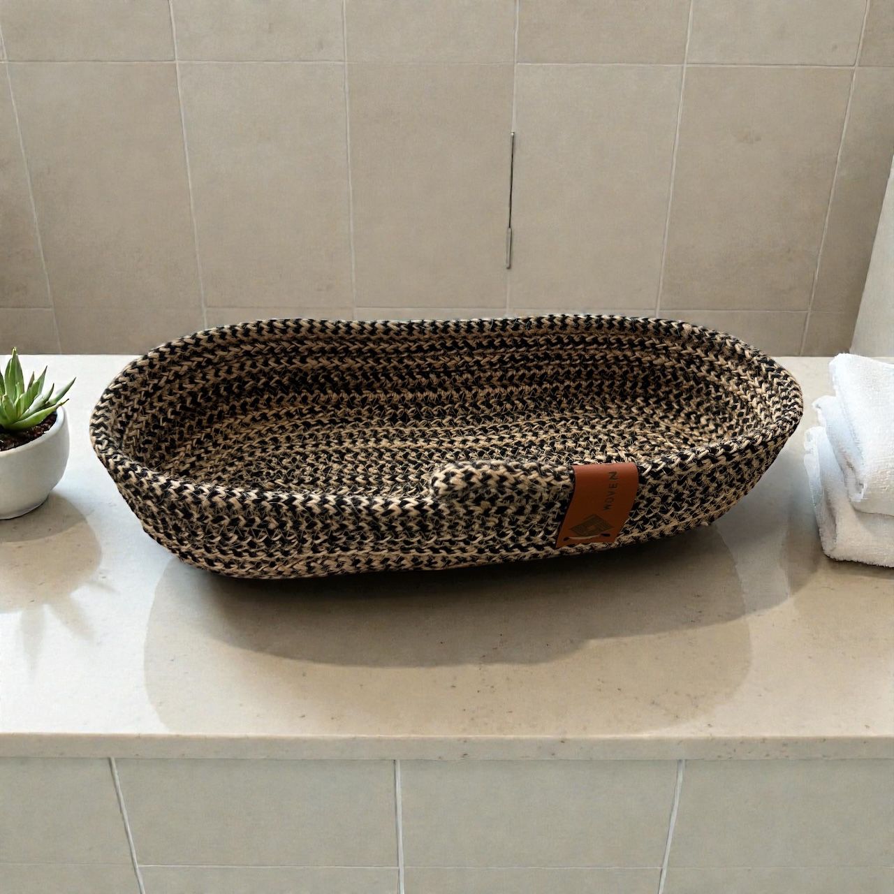 Handmade Woven Cotton oval plate