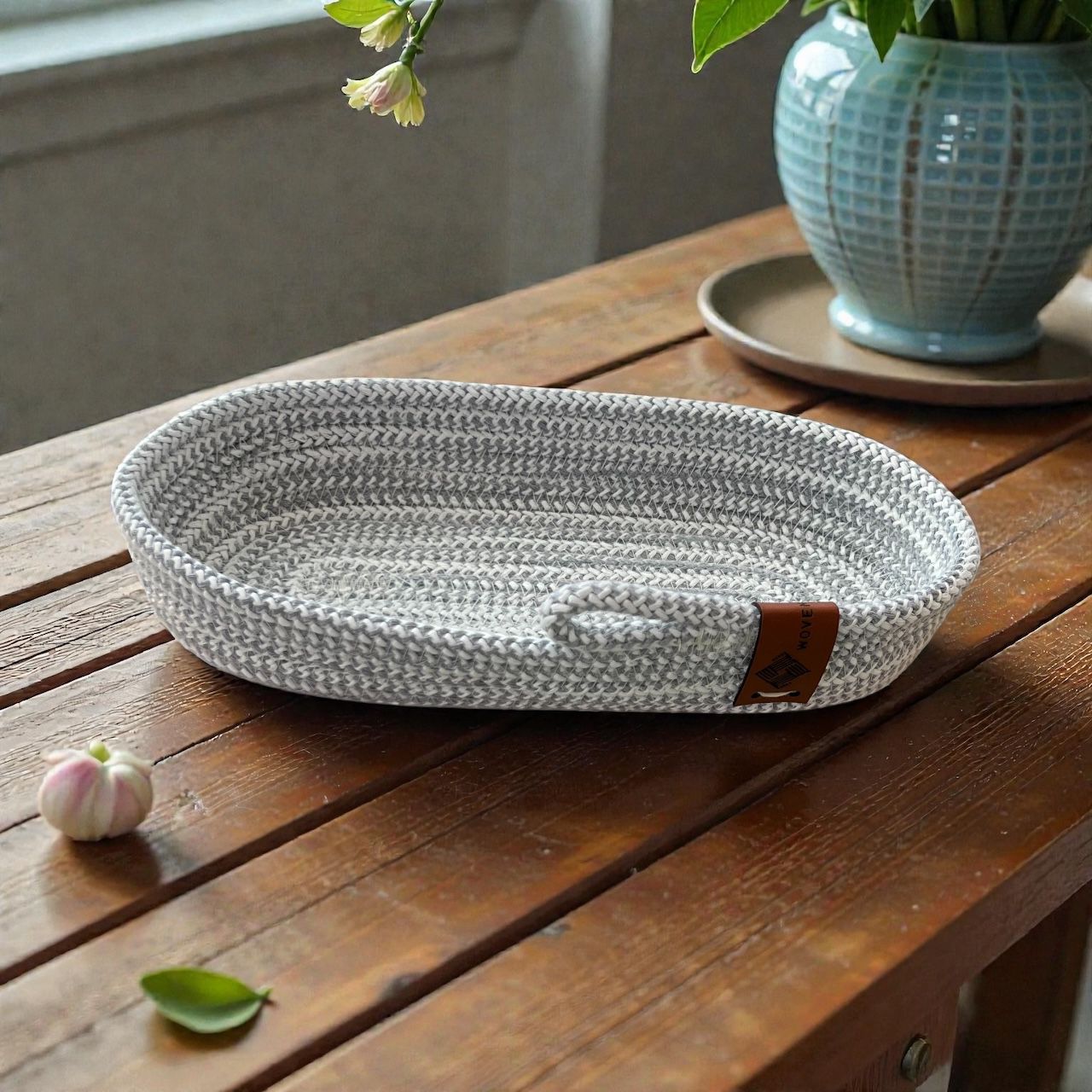 Handmade Woven Cotton oval plate