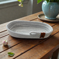 Handmade Woven Cotton oval plate