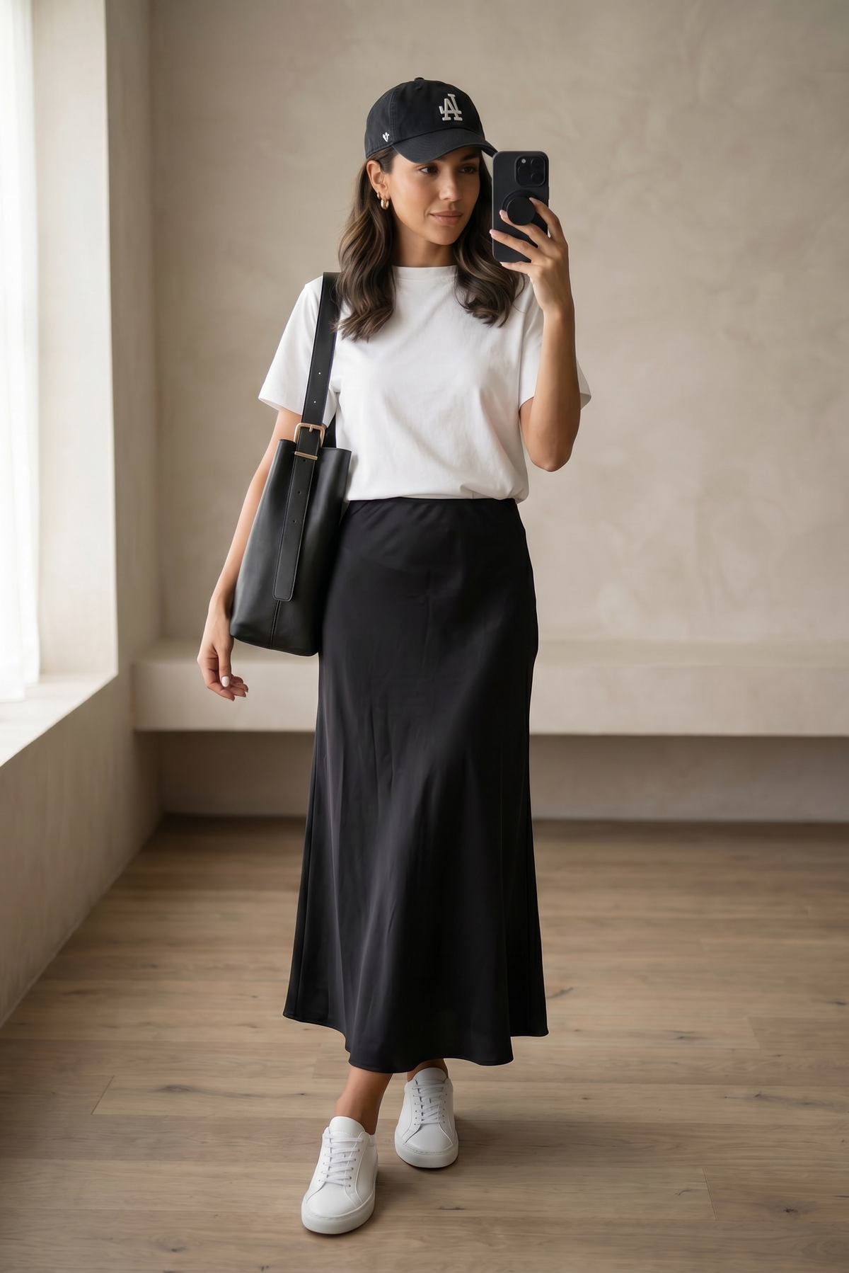 Fluid Satin Skirt