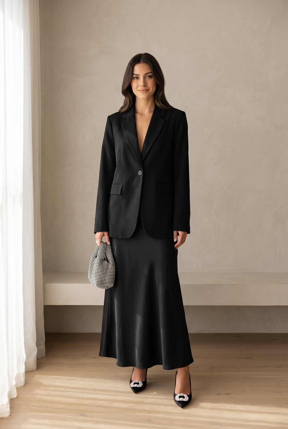 Fluid Satin Skirt