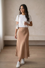 Fluid Satin Skirt