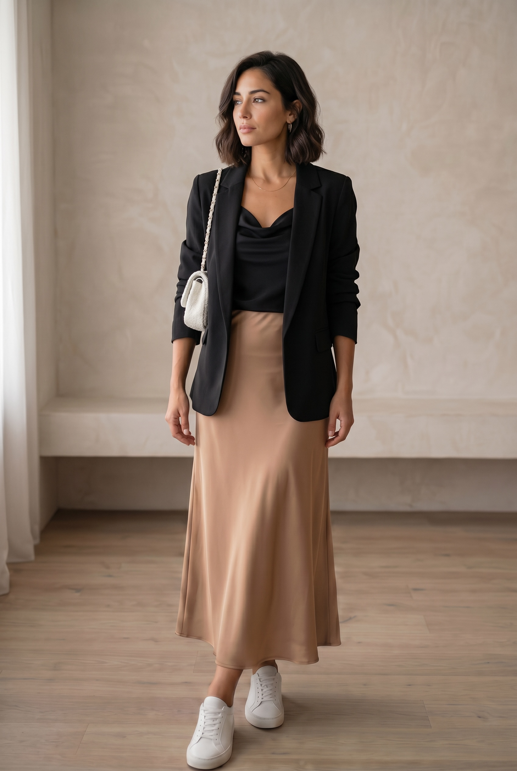 Fluid Satin Skirt