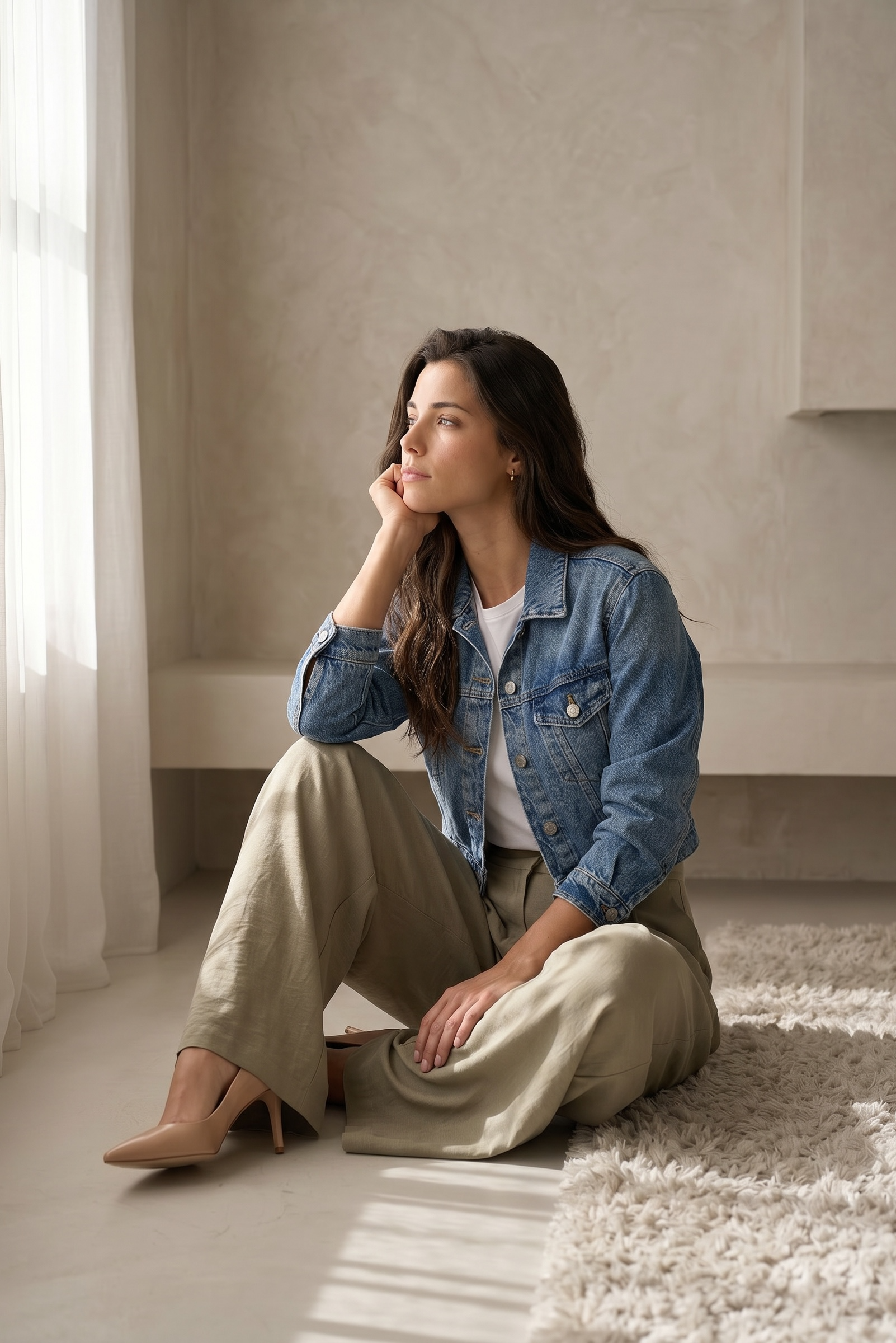 Pleated Wide Leg Pants