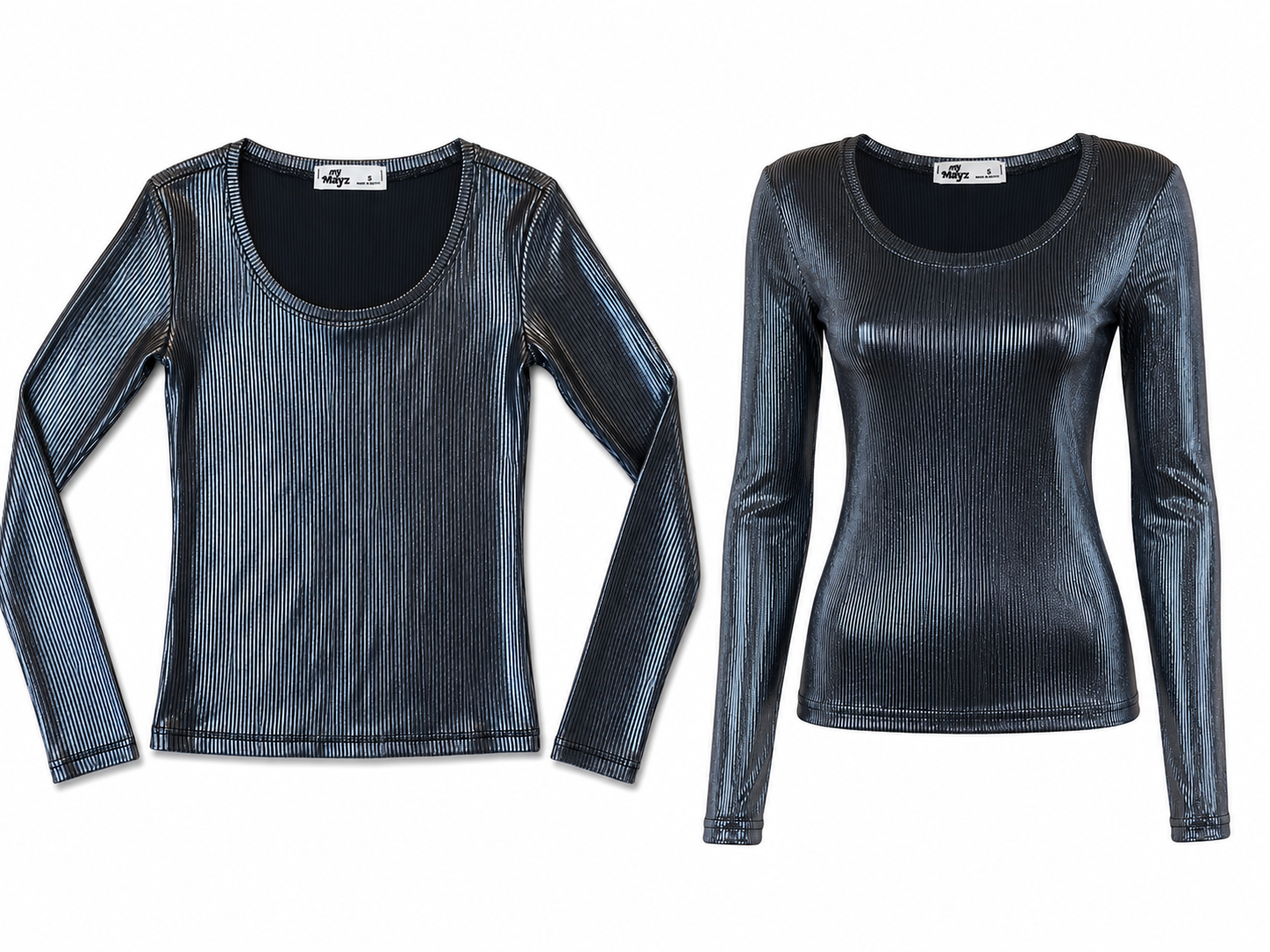 Metallic Long Sleeves Top