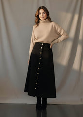 Goldline MidiMaxi Suede Skirt