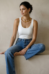 Classic Wide Leg Denim Pants