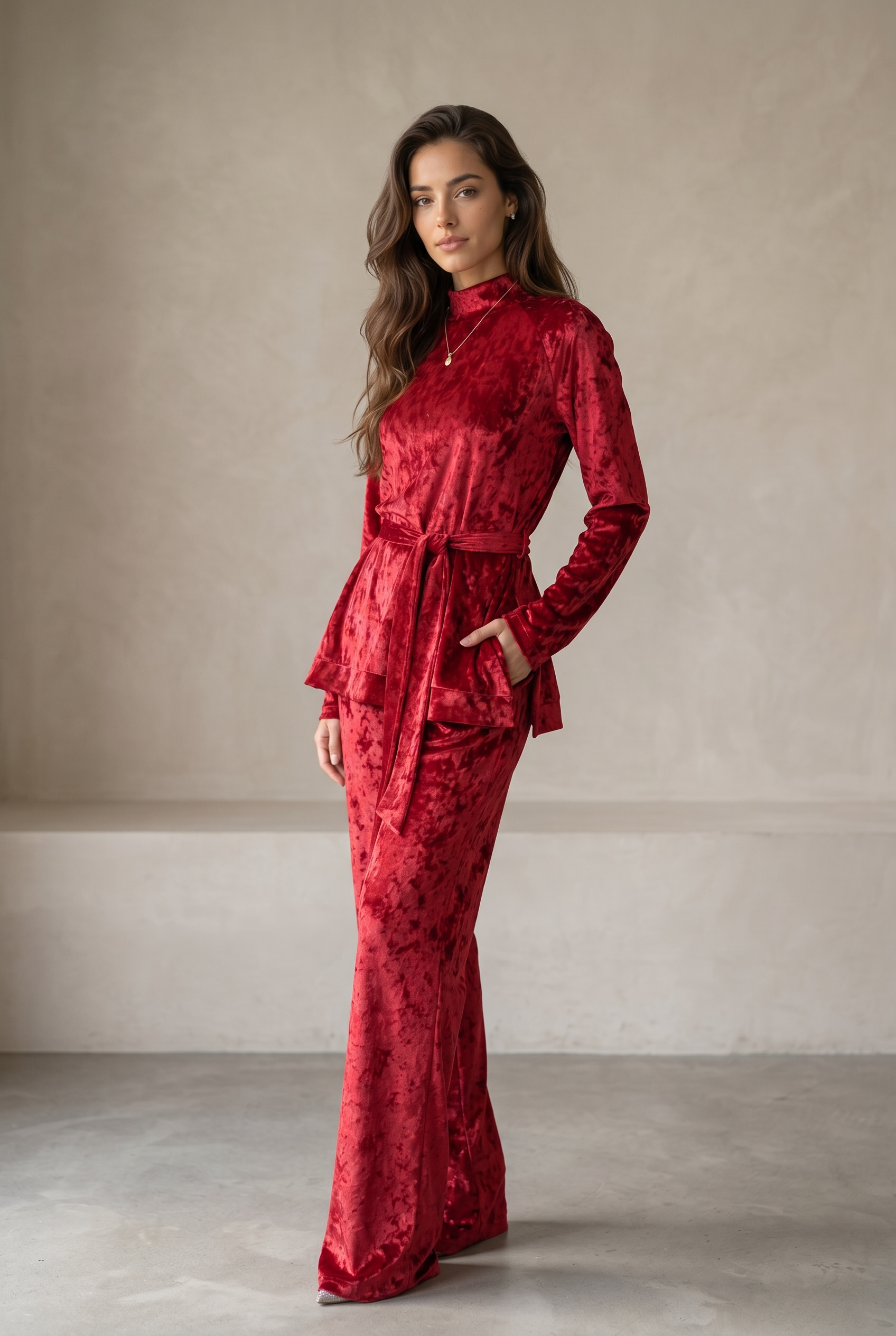 Fit & Flare Velvet Set