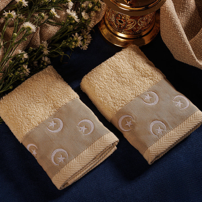 Holy Crescent Linen Guest Towel Set