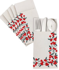 Berry Bliss Cutlery Sleeve Set Of 6