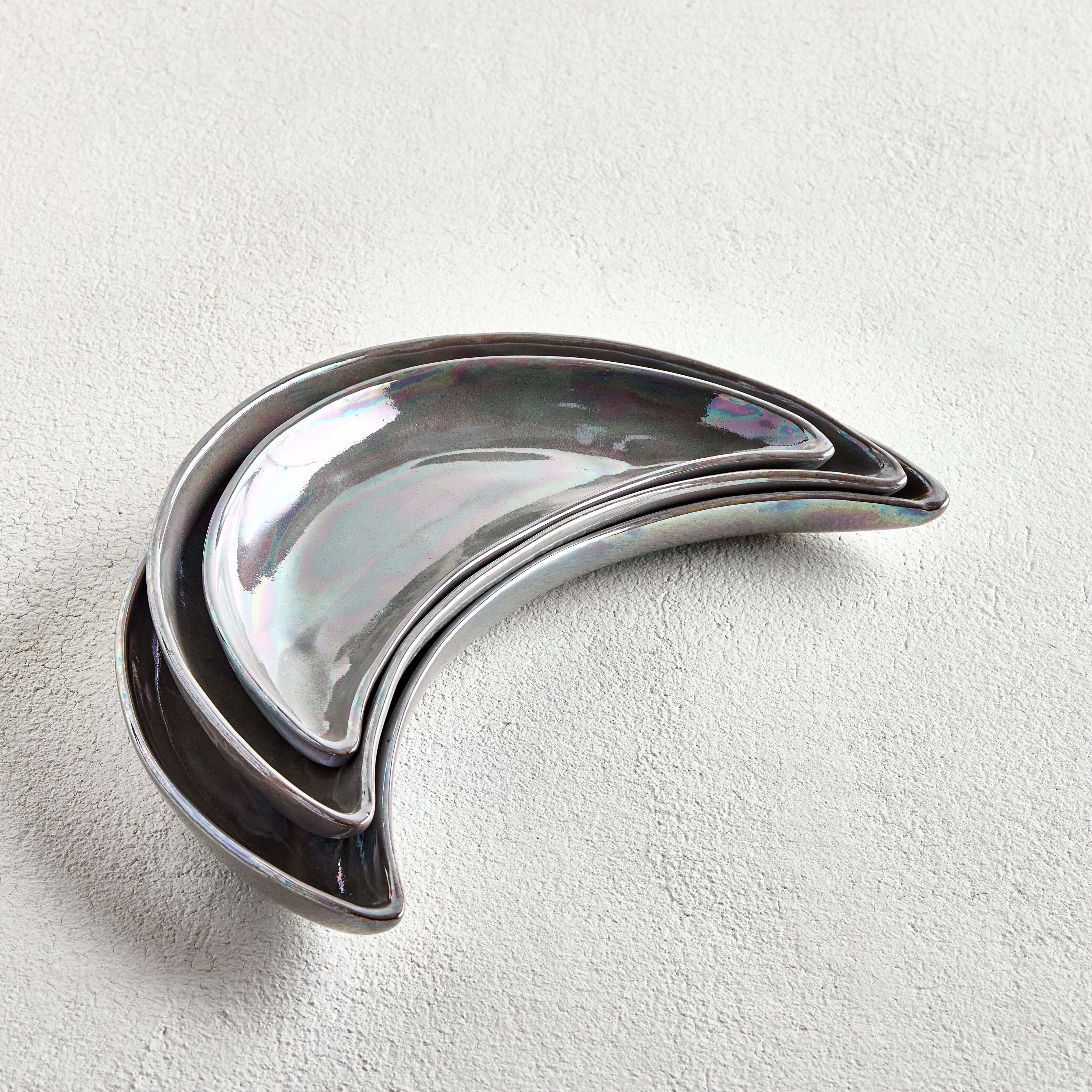 Ramadan Crescent Plate Set of 3