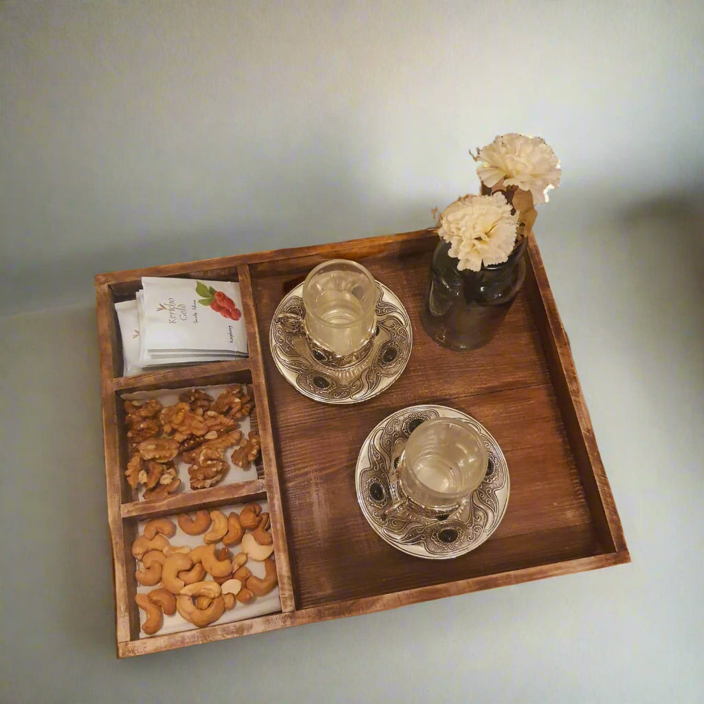 Rustic Wooden Serving Tray