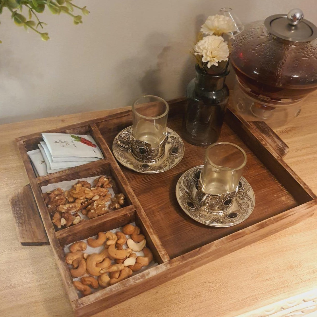Rustic Wooden Serving Tray