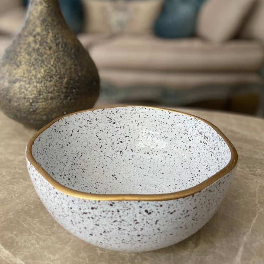 Gold Blossom serving bowl
