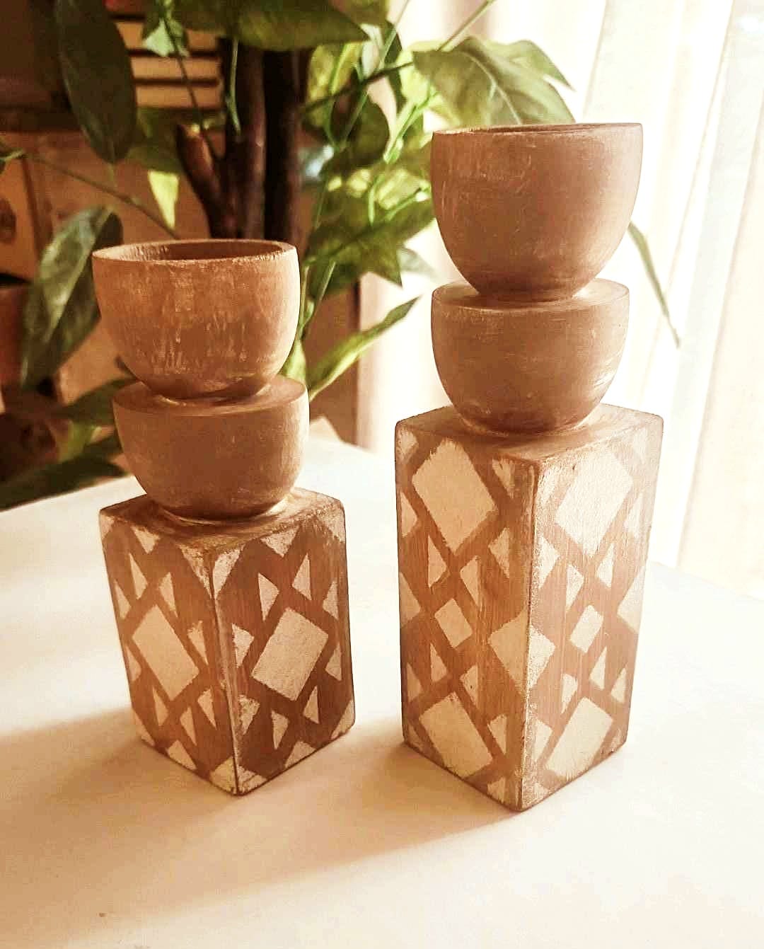 Boho Candles Holder Set