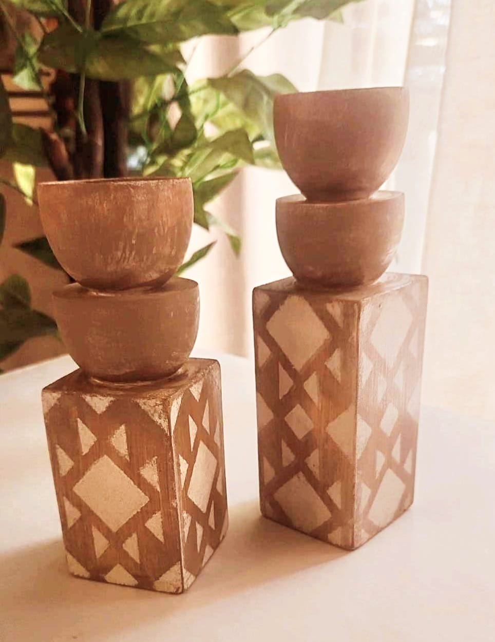 Boho Candles Holder Set