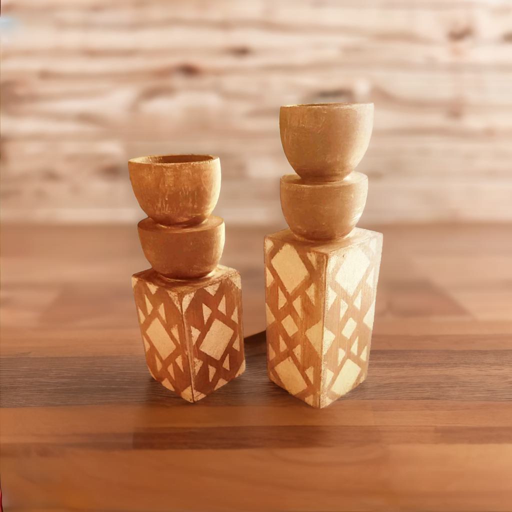 Boho Candles Holder Set