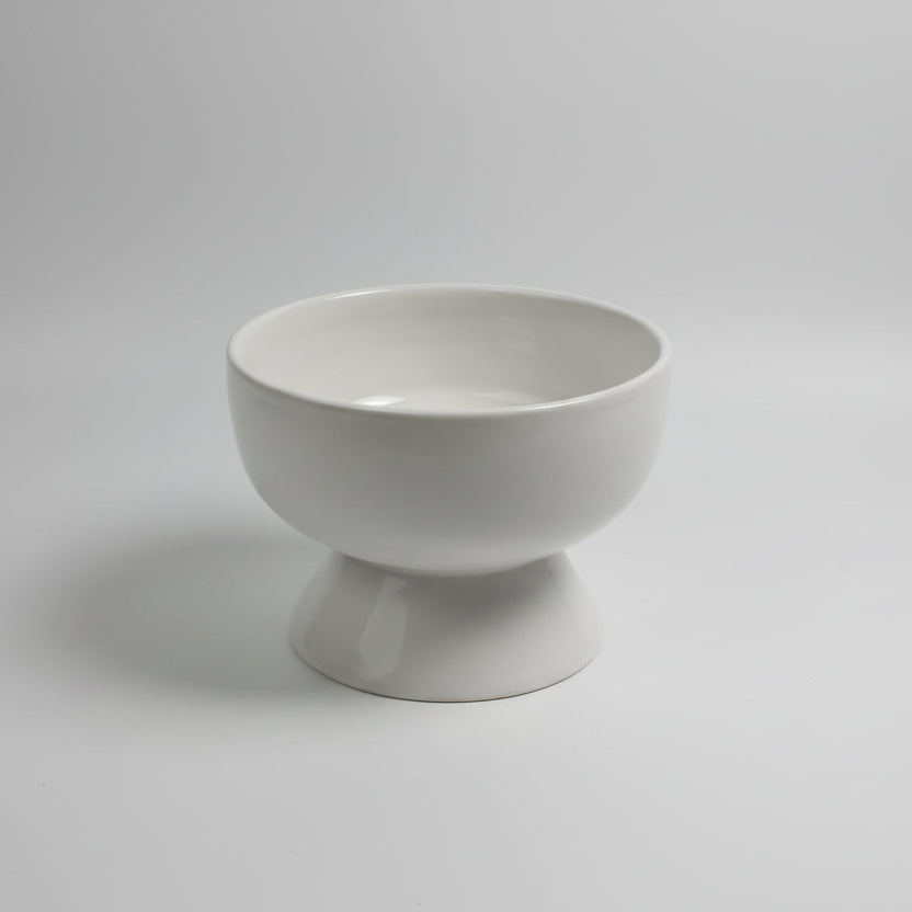 Pottery Terracotta Bowl with Pedestal Base 19 cm