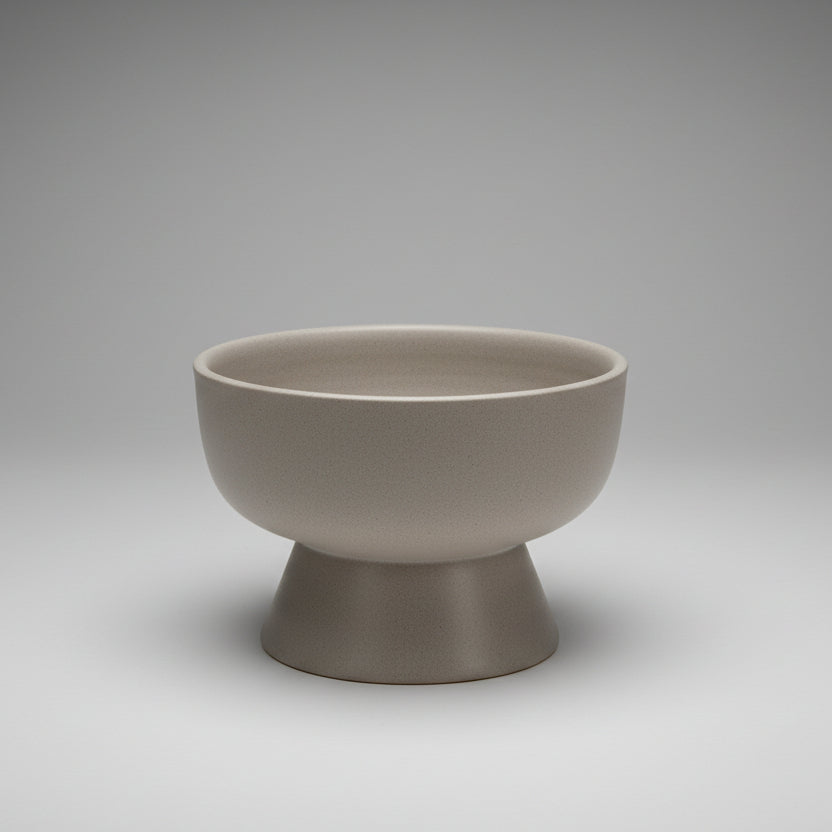 Pottery Terracotta Bowl with Pedestal Base 19 cm
