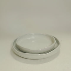 Organic Edge Pottery Plate Set