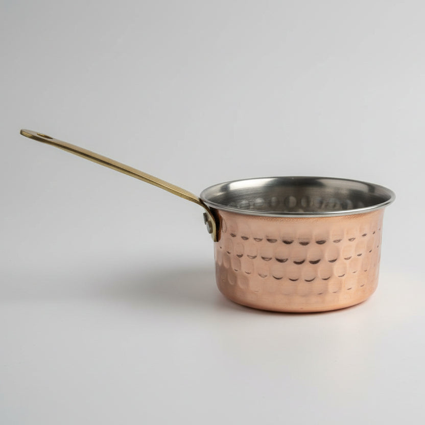 Handmade Hammered Copper Butter Pot