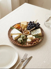 Round Carved Serving Plate