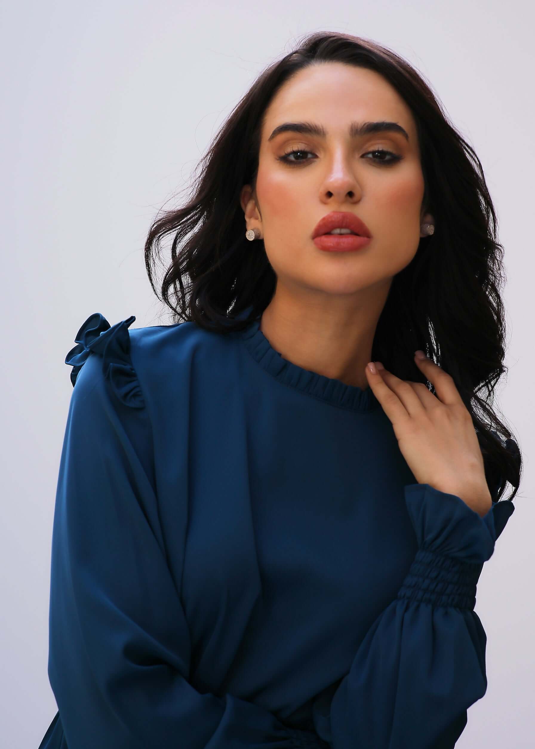 Ruffled Long Sleeves Dress