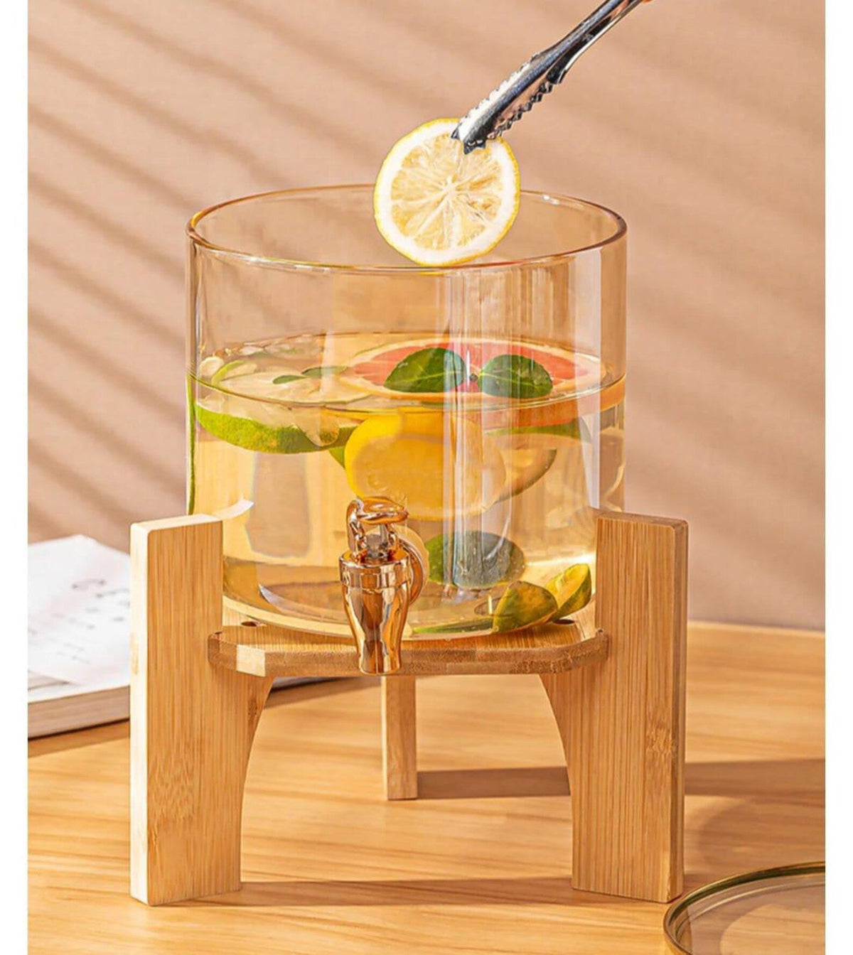 Modern Glass Water Dispenser with Deer Lid