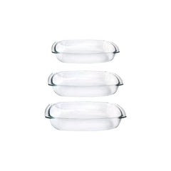Borcam Rectangular Oven Dishes Set - 3 Pieces