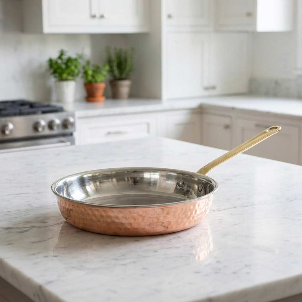 Handmade Hammered Copper Pan